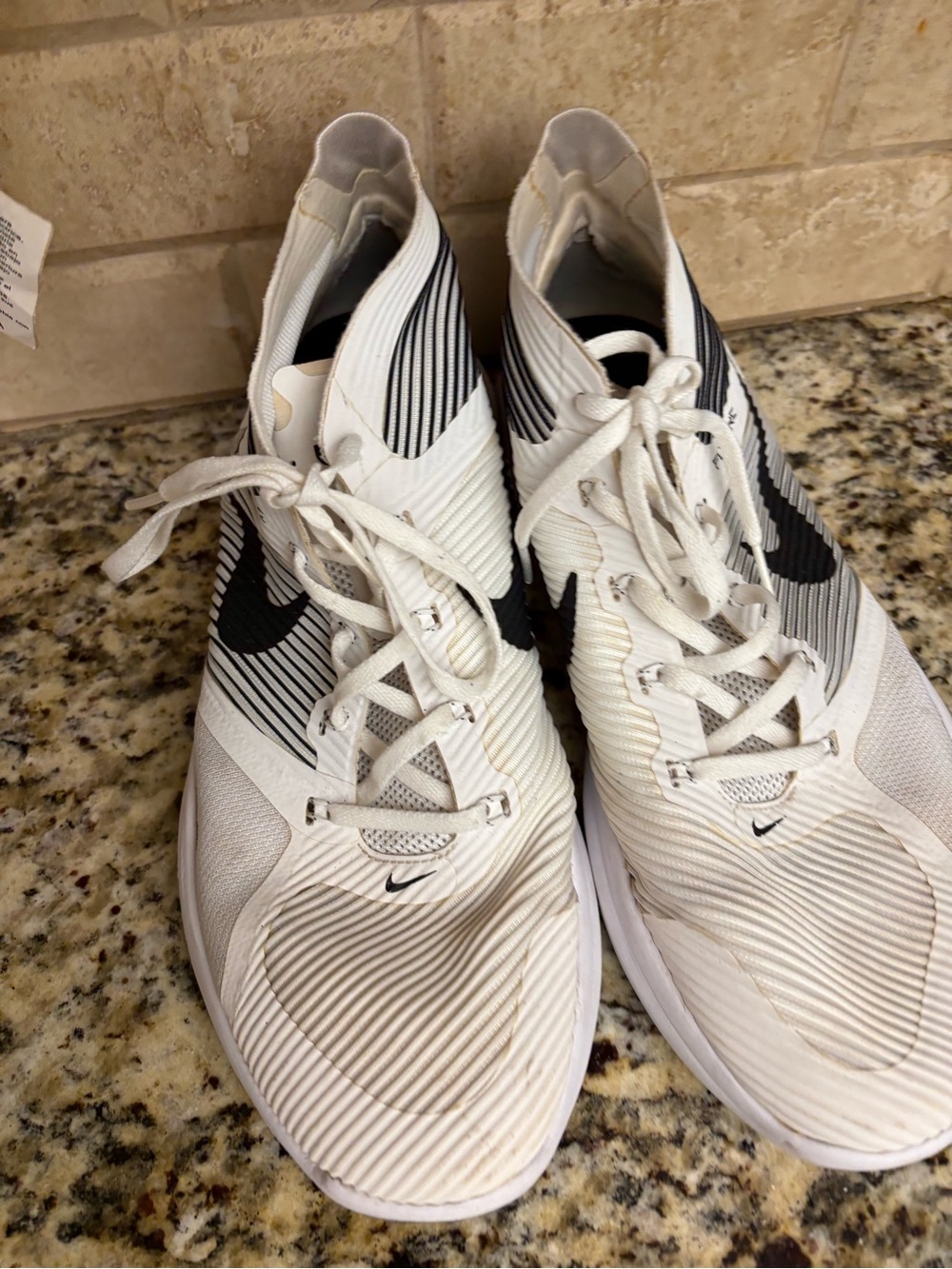 Nike Men’s White and Black Athletic Training Shoes